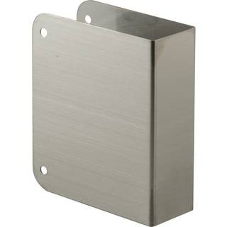 Prime-line MP9492 Rustfrit st?l Blank l?s og d?rforst?rkningsplade til 1-3/4 tommer. Tykke d?re rustfrit st?l finish (enkelt pakke)