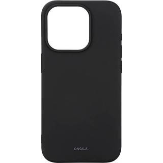 Onsala iPhone 15 Pro silikoneetui (sort)