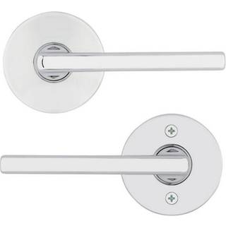 Kwikset Halifax Interior Passage Door Handle Lever til skab og halldøre Vendbare ikke-låsede håndtag håndtag Satin messing med mikrobanbeskyttels