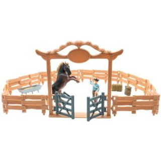 Mojo Western Ranch Corral Hestefold med Hest 14 Dele