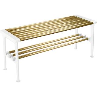 Essem Design Nostalgi Bænk 100 Cm / - Bænke Messing Hvid - 070601