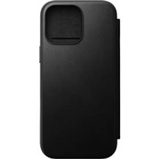 iPhone 16 Pro Max Nomad Modern Leather Folio Cover - MagSafe Kompatibel - Sort