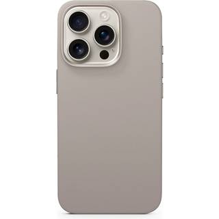 iPhone 16 Pro Epico Mag+ Silikone Bagside Cover - MagSafe Kompatibel - Titanium Beige