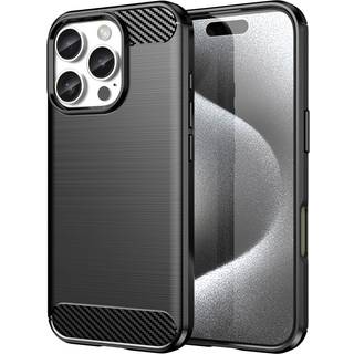 SKALO iPhone 16 Pro Armor Carbon Stødsikker TPU-cover - Sort