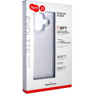iPhone 16 Tech21 Evo Lite Bagside Cover - Gennemsigtig