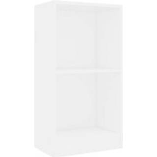 Bogreol 60X24X Konstrueret Træ Hvid - 40 cm / 75 cm