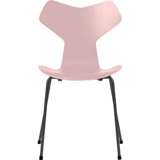 Fritz Hansen - Grand Prix 3130 Pale Rose Färgad Ask/Warm Graphite - Spisebordsstole - Arne Jacobsen - Lyserød - Metal/Træ