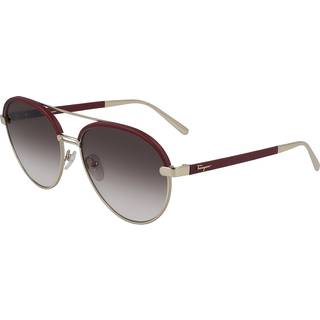Ferragamo Kvinde SF229SL 42684 744 Solbriller Metal Guld Brun Pilot Normal Skygge