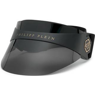 Philipp Plein Unisex SPP033S PLEIN F.I.T. FUTURE IS TODAY VISIERA-K 0U28 Solbriller Injiceret Sort Grå Visir Polariseret
