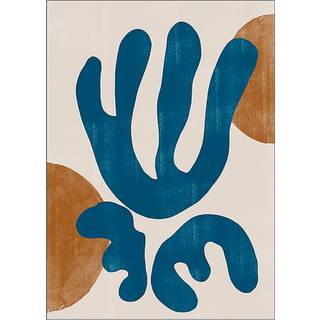 Plakat Modern Plant No. 3 50 x 70 - THE MIUUS STUDIO. - Knækket hvid - Poster and Frame