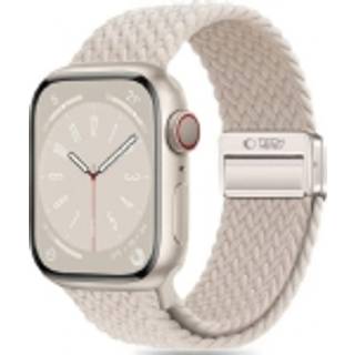 Apple Watch Series 11/10/9/8/7/6/SE 3/SE Tech-Protect NylonMag-rem - 40mm/41mm/42mm - Naturlig titanium