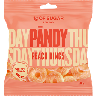 Pändy Candy, Peach Rings, 50 g