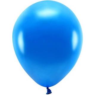 10 stk. Økologiske balloner metallic marineblå 12" – Biologisk nedbrydelig festpynt