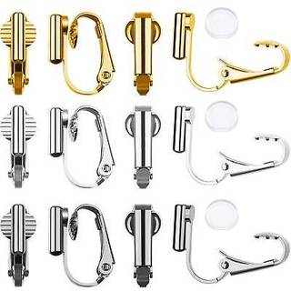 30 stykker clip-on ?reringe konverterkomponenter med post til ikke-gennemborede ?rer 3 farver og komfort?reringspuder (stil D 30 stykker)