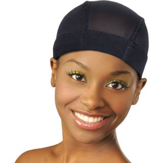 Donna Argan Mesh Dome Wig Cap - sort ekstra stor størrelse 1 stk bredt elastisk bånd