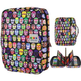Yousshares Farvet blyantkasse 220 Slots Pen Case Arrang?r med Handy Wrap & Zipper Multilayer Holder til Prismacolor Farvede blyanter & gelpen (MA