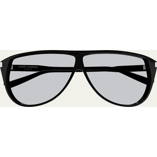 SAINT LAURENT Mand SL 731 GASPAR 001 Solbriller Acetat Sort Pilot