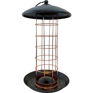 Foderautomat kobber/sort til mejsebolde ø16,5x30,5cm