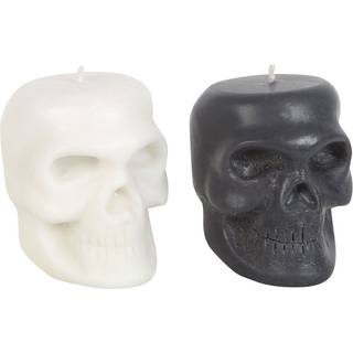 Schwarz-Weiße Totenkopf Kerzen mit Duft Sortiert