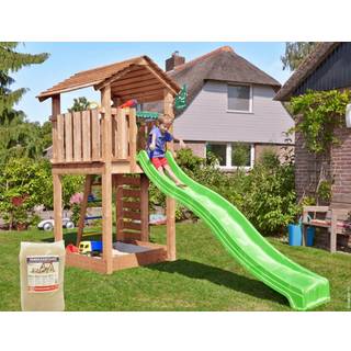 Jungle Gym Cottage 2.1 legetårn m/sand & rutsjeb.