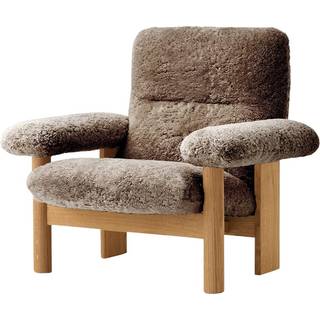 Audo Copenhagen Brasilia Lænestol Naturlig Eg / Sheepskin - Lænestole Fåreskind Sahara - 71020-005428