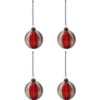Julekugler med flere farver, 4 stk