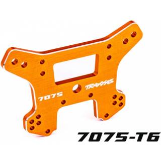 Traxxas - TRX9639T - Shock tower, front, 7075-T6 aluminum (orange-anodized) (fits Sledge®)