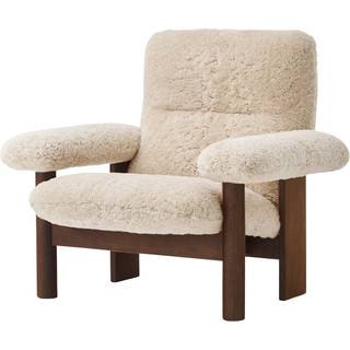 Audo Copenhagen Brasilia Lænestol Mørkbejdset Eg / - Lænestole Massiv Eg Sheepskin Nature - 71020-005374