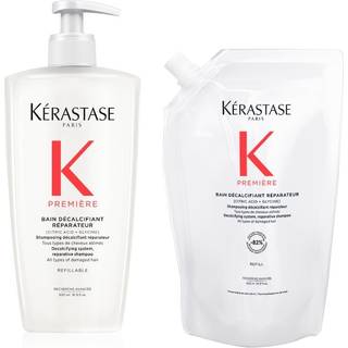 Kérastase Hårpleje Première Begrænset udgavePremiere refill-sæt Bain Decalcifiant genopfyldelig pumpeflaske 500 ml + genopfyldningspakke shampoo 500 ml 500 ml (1.778,00 kr / 1 l) - 500 ml