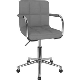 Drejelig Kontorstol Stof - Lysegrå