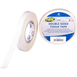 dobbeltklæbende universal tape, hvid, 19mm x 50m