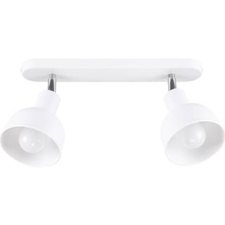 Loftlampe Elba, 34 cm, 2 lyskilder, hvid, metal, E27