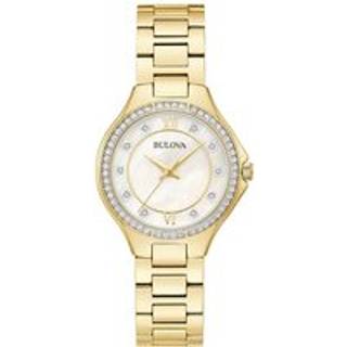 Bulova Crystal 98L295 Gold Tone Bracelet Watch - W83203