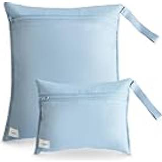 Mushie vandafvisende våde poser | Stor og lille genanvendelig opbevaringspose til babyartikler og rejser | Lynlåslommer med håndtag | Maskinvaskb