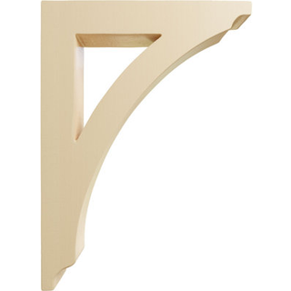 Ekena Millwork BKTW01X06X09THMA Lille Thorton Wood Wood Brackets 1 3/4 """" W X 6 1/2 """" D X 9 """" H Maple