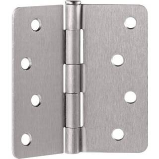 D?rh?ngsler til indvendige d?re 6 -pak 4 -tommer x 4 -tommer - afrundet 1/4 -tommer radius st?ld?r H?ngsel - satin nikkel - Passer til standardd?
