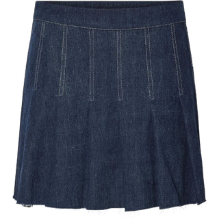Pieces Fabia  plisse nederdel denim