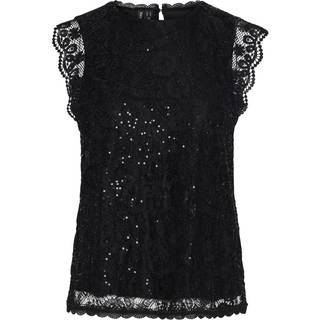 PIECES dame top PCOLLINE - Black - S