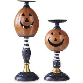 Jack O'Lantern Kerzenständer 2er Set