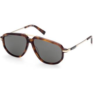 Dsquared2 Mand DQ0364 JACKIE 52N Outlet solbriller Acetat Havana Grøn Firkantet Normal
