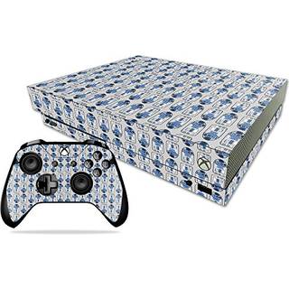 Mightyskins hud kompatibel med Microsoft Xbox One X - Galaxy Bots | Beskyttende holdbar og unik vinylmærkatindpakningsdæksel | Let at anvende Fje