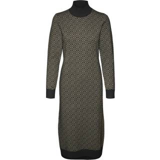 VERO MODA dame kjole VMARIA - Black W. SILVER MINK GRAFIC PRINT - XS