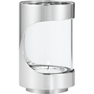 Georg Jensen Chrome contours hurricane fyrfadsstage 12 cm Rustfrit stål