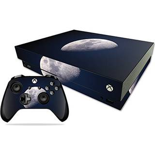 Mightyskins hud kompatibel med Microsoft Xbox One X - Moon | Beskyttende holdbar og unik vinylmærkatindpakningsdæksel | Let at anvende Fjern og s