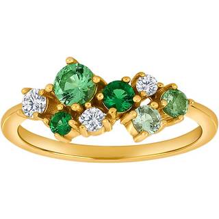 Joanli Nor NadineNor ring i forgyldt med grøn kubisk zirkonia - Str. 60