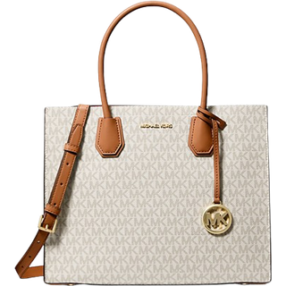 MK Mercer Large Logo Accordion Tote Bag - Natural - Michael Kors - ONE SIZE