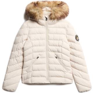 Superdrytil kvinder. W5011754A Fuji beige jakke (M), Casual, Genanvendt polister, Bæredygtig