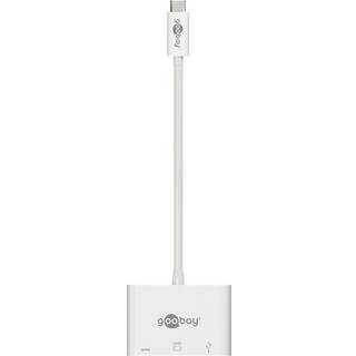 Goobay USB-C til HDMI / USB 3.0 & USB-C PD Adapter Kabel - Hvid
