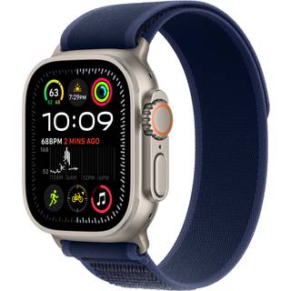 Apple Watch Ultra 2 GPS & 4G 49mm Titanium Case med Grøn/Grå Trail Loop - S/M