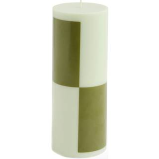 HAY Column Candle bloklys medium 20 cm Light green-army green